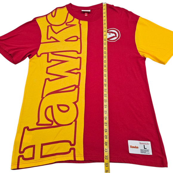 NWT Atlanta Hawks Shirt Mens Large Mitchell and Ness Basketball Short Sleeve Tee - Picture 12 of 14